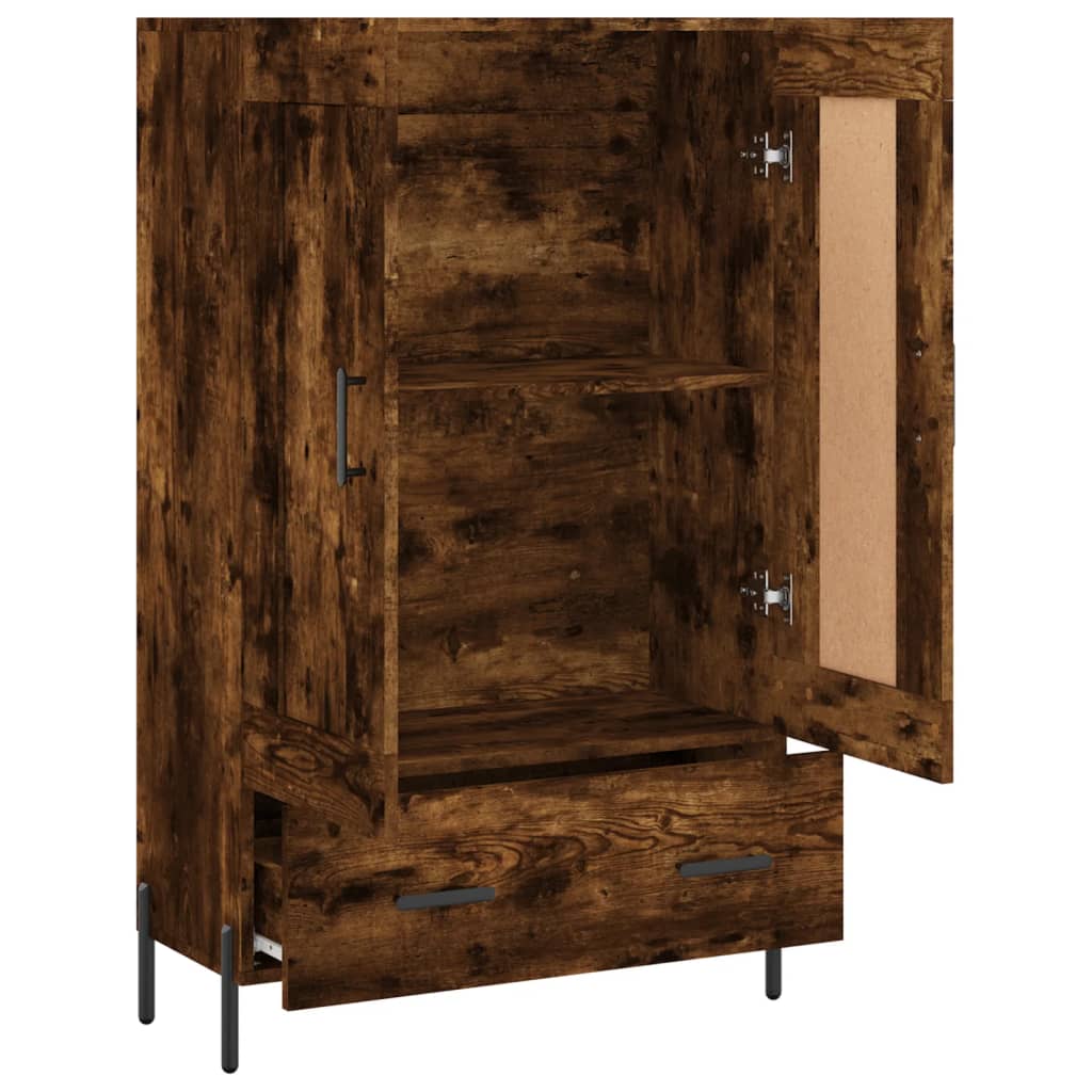 Highboard røget eg 69,5x31x115 cm træmateriale