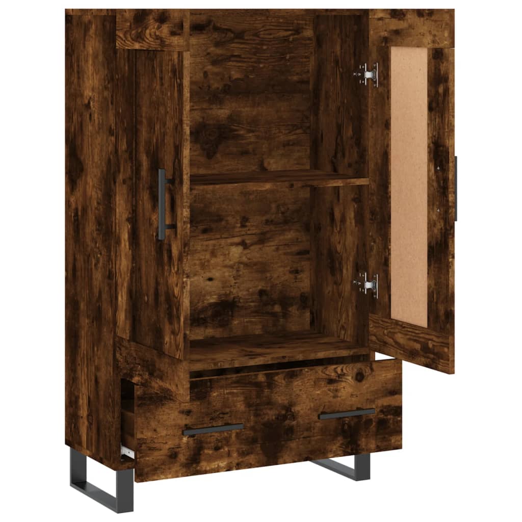 Highboard røget eg 69,5x31x115 cm træmateriale