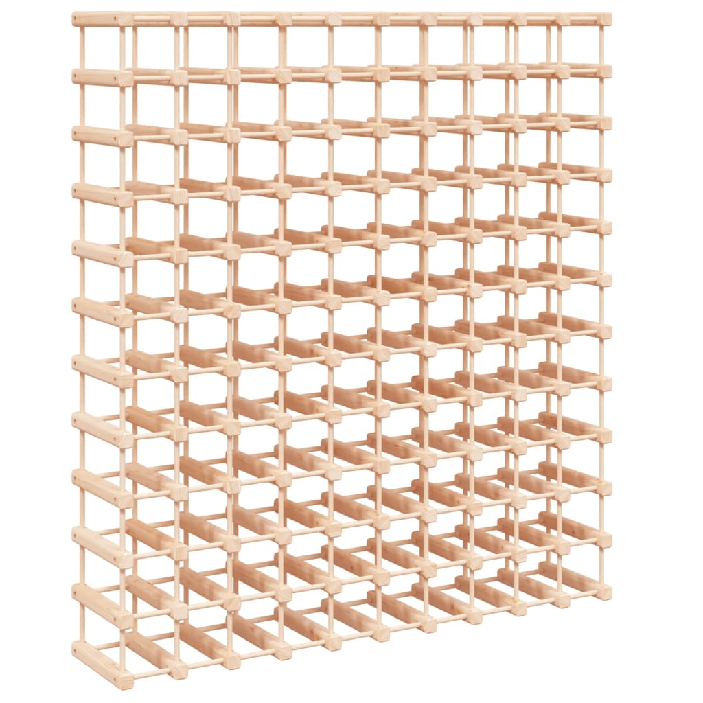 Vinreol til 120 flasker 112,5x23x123,5 cm massiv fyrretræ