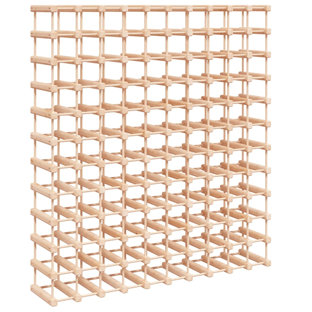 Vinreol til 120 flasker 112,5x23x123,5 cm massiv fyrretræ