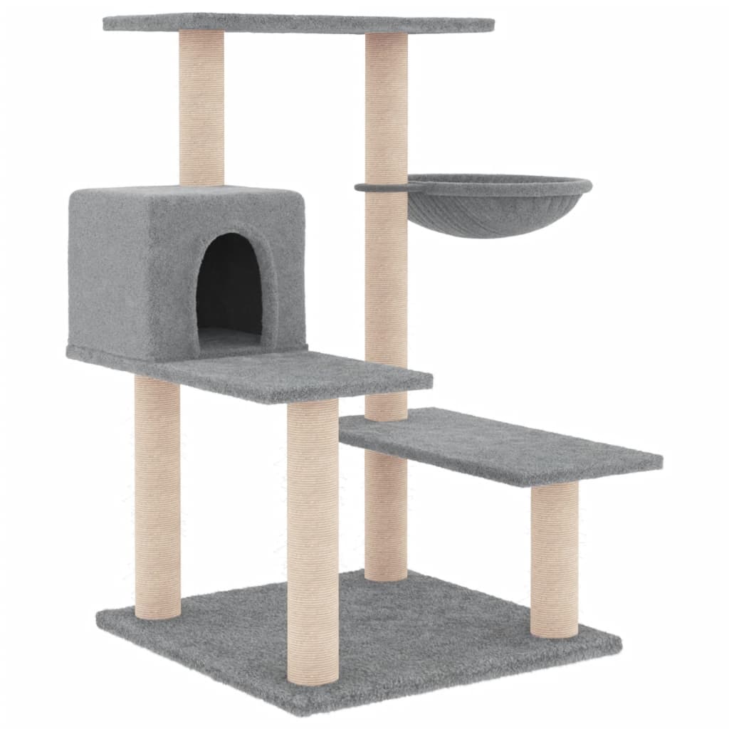 Kradsestolpe med sisal kradsestolper lysegrå 82,5 cm