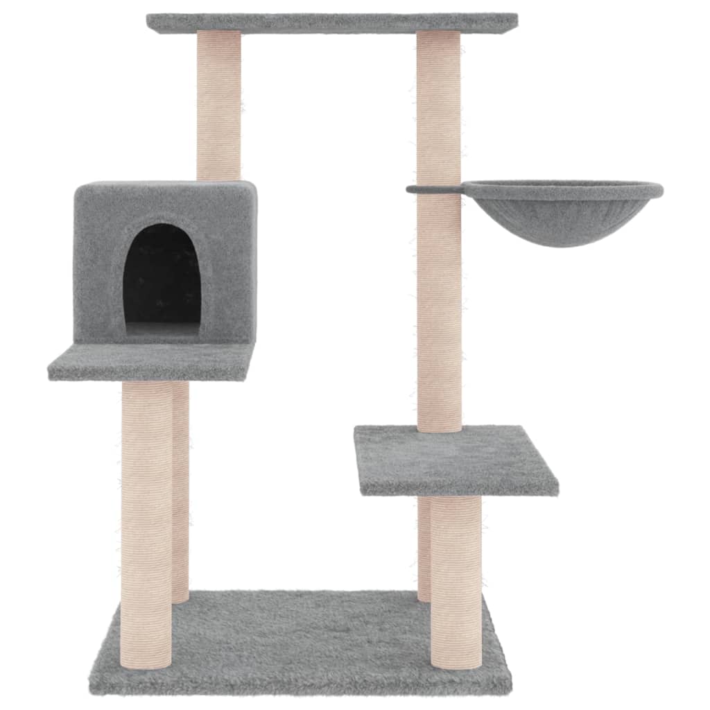 Kradsestolpe med sisal kradsestolper lysegrå 82,5 cm