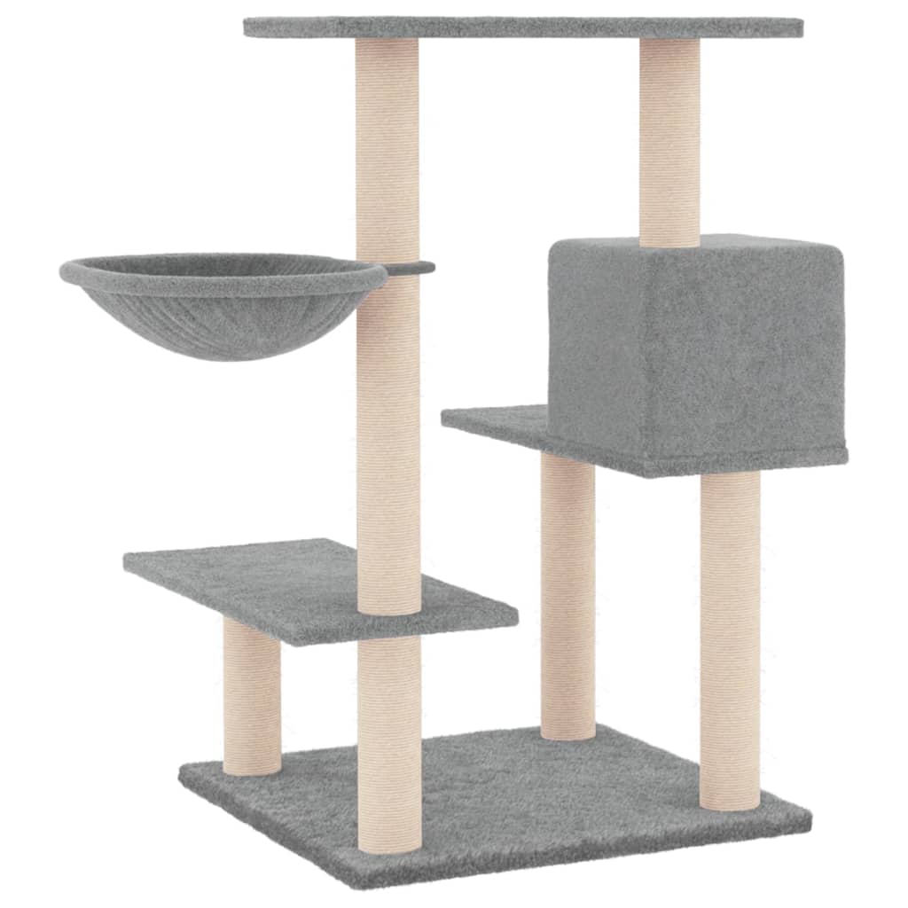 Kradsestolpe med sisal kradsestolper lysegrå 82,5 cm