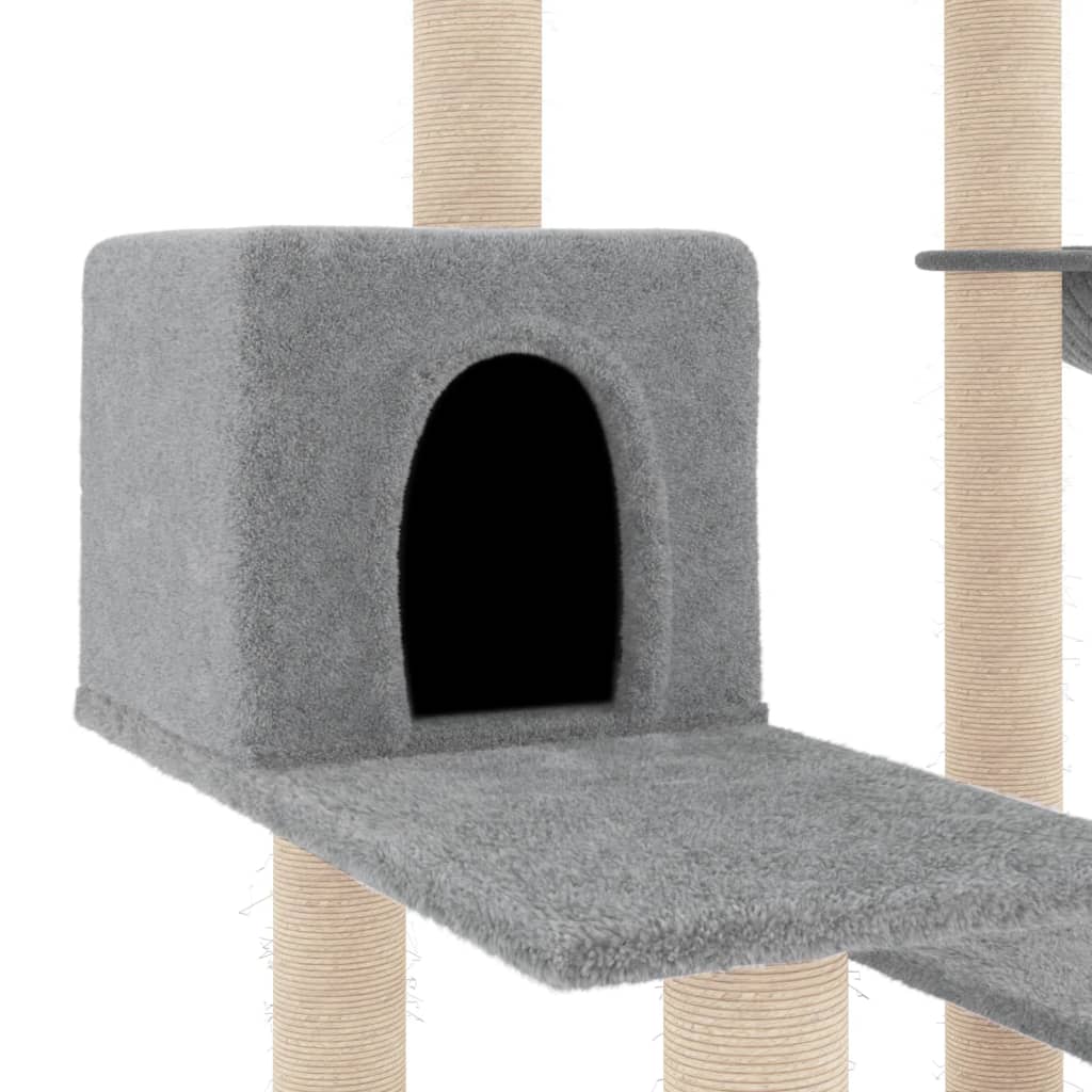 Kradsestolpe med sisal kradsestolper lysegrå 82,5 cm