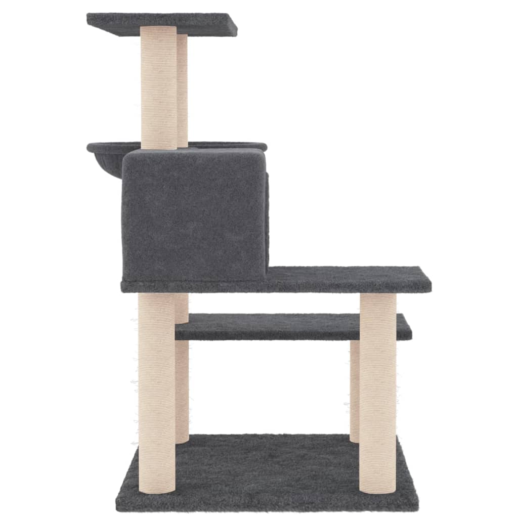 Kradsestolpe med sisal kradsestolper mørkegrå 82,5 cm