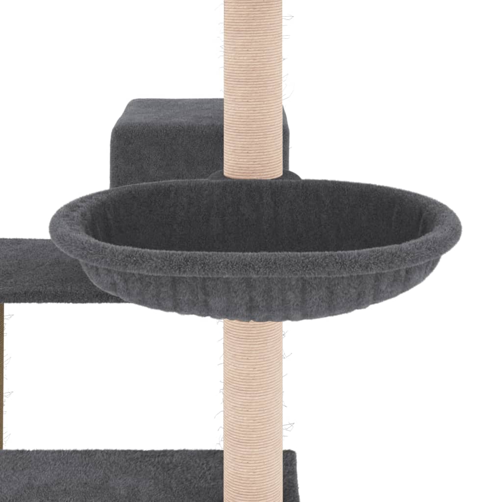 Kradsestolpe med sisal kradsestolper mørkegrå 82,5 cm