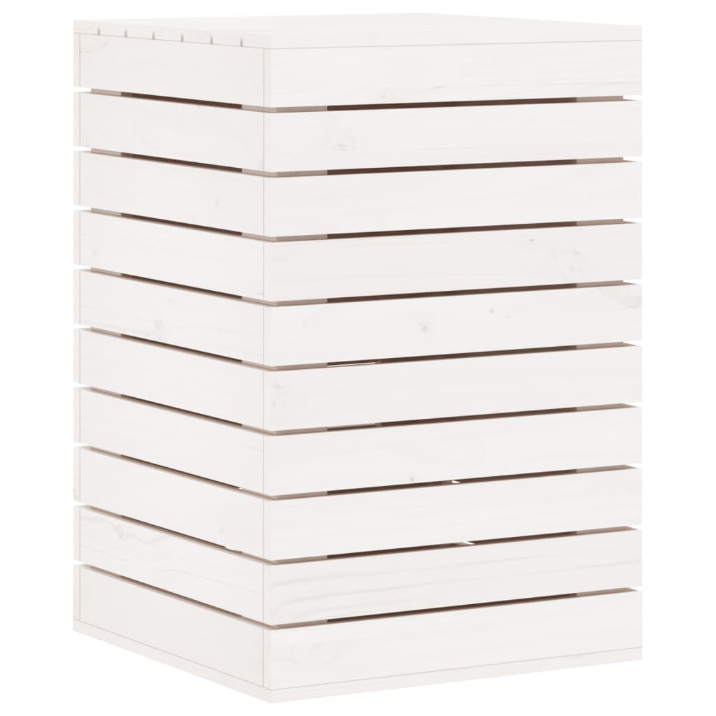 Vaskeri Hvid 44x44x66 cm Massiv Fyrretræ