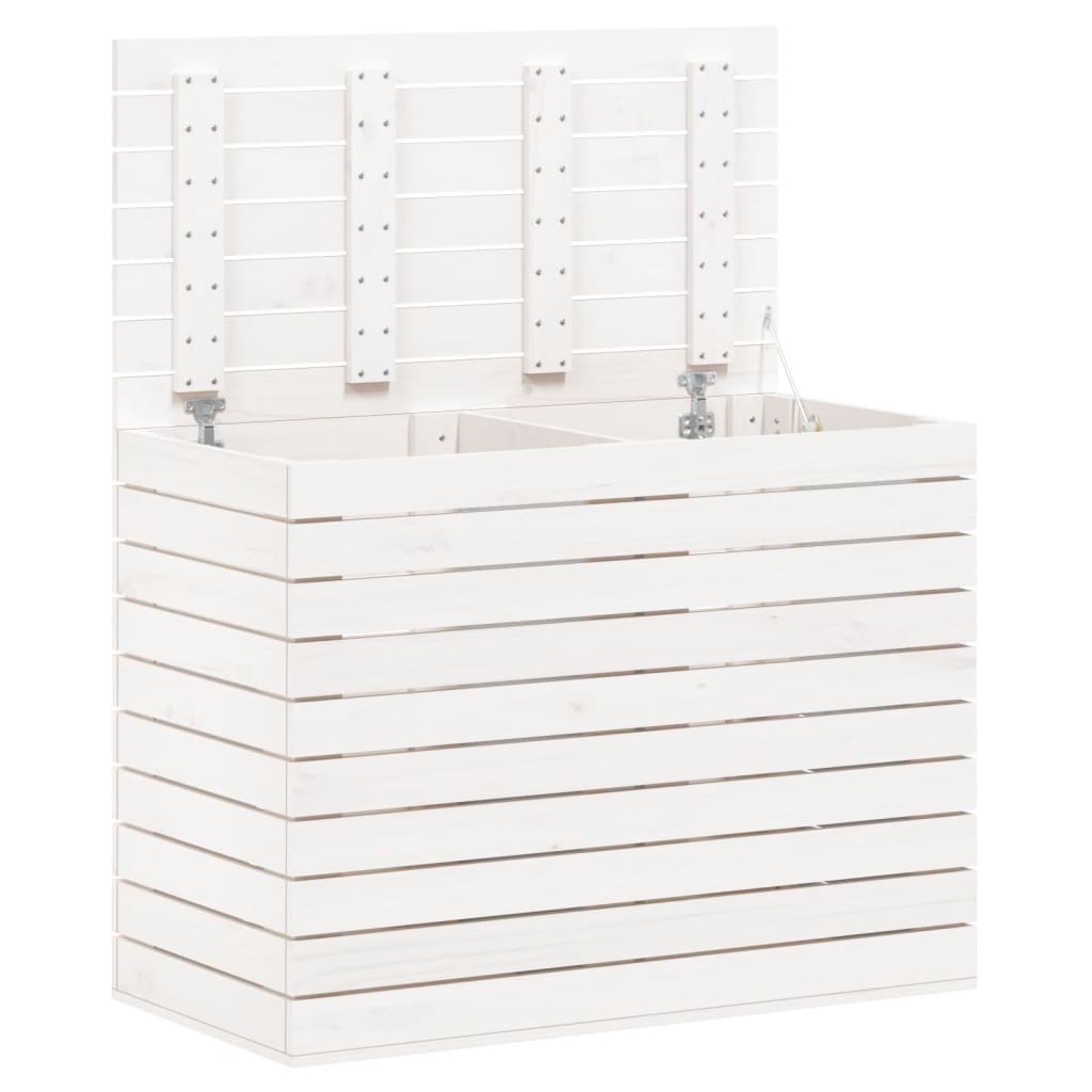 Vaskekasse Hvid 88,5x44x66 cm Massiv Fyrretræ