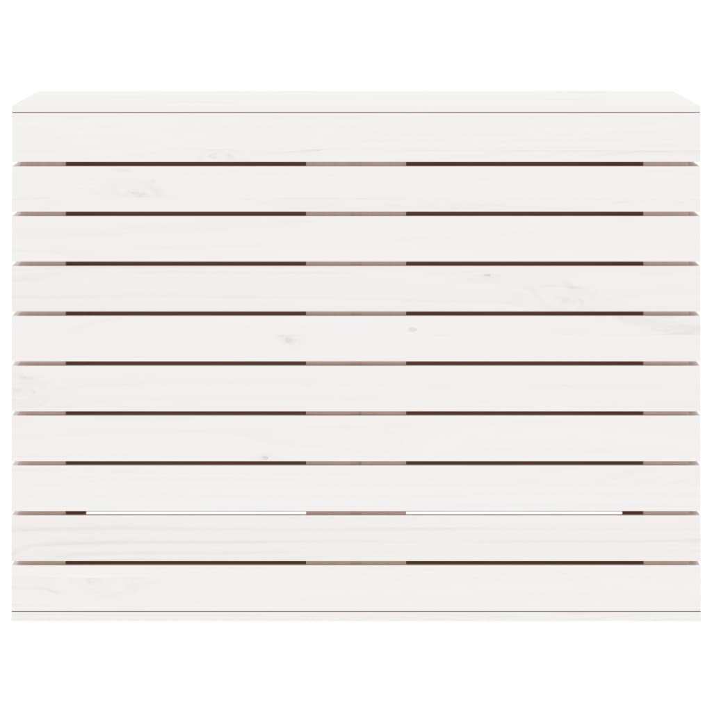 Vaskekasse Hvid 88,5x44x66 cm Massiv Fyrretræ