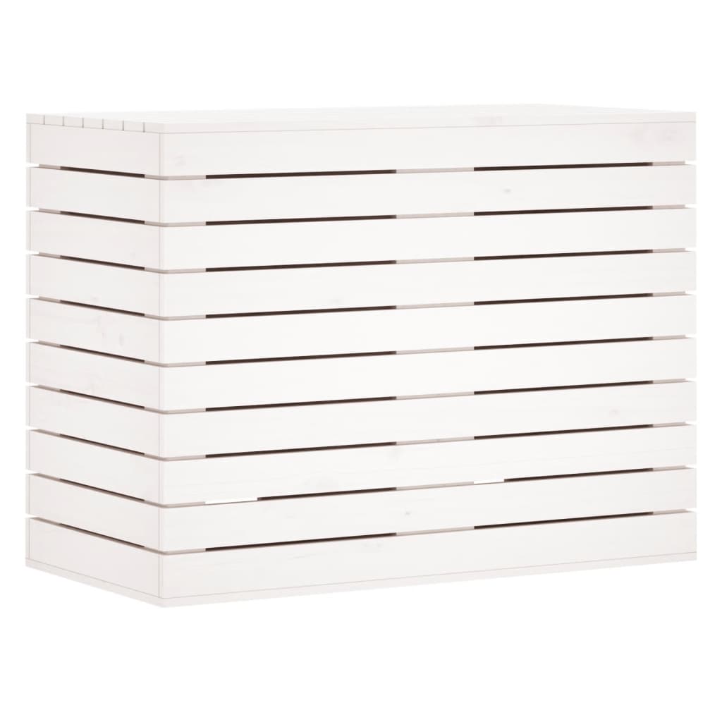 Vaskekasse Hvid 88,5x44x66 cm Massiv Fyrretræ