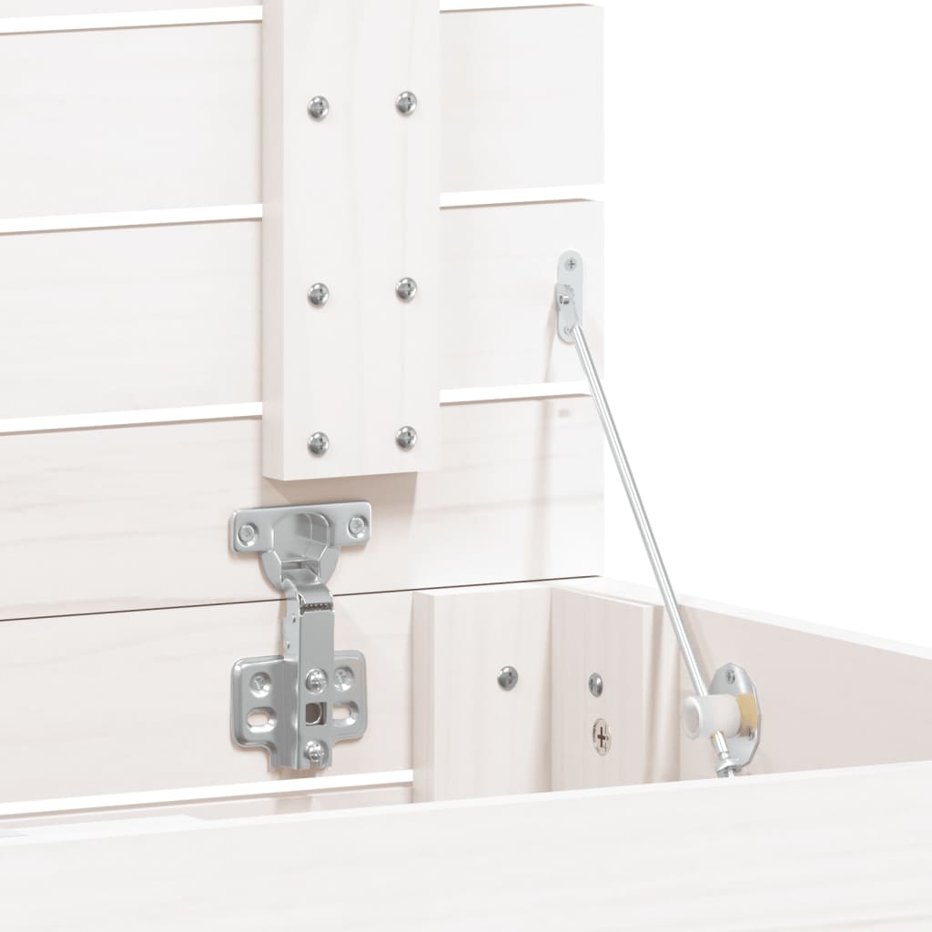 Vaskekasse Hvid 88,5x44x76 cm Massiv Fyrretræ