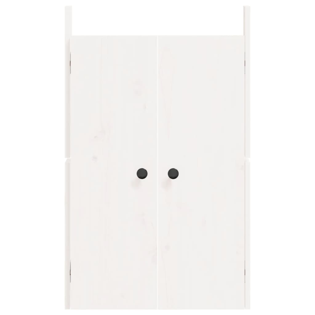 Låger til udekøkken hvid 50x9x82 cm massiv fyrretræ