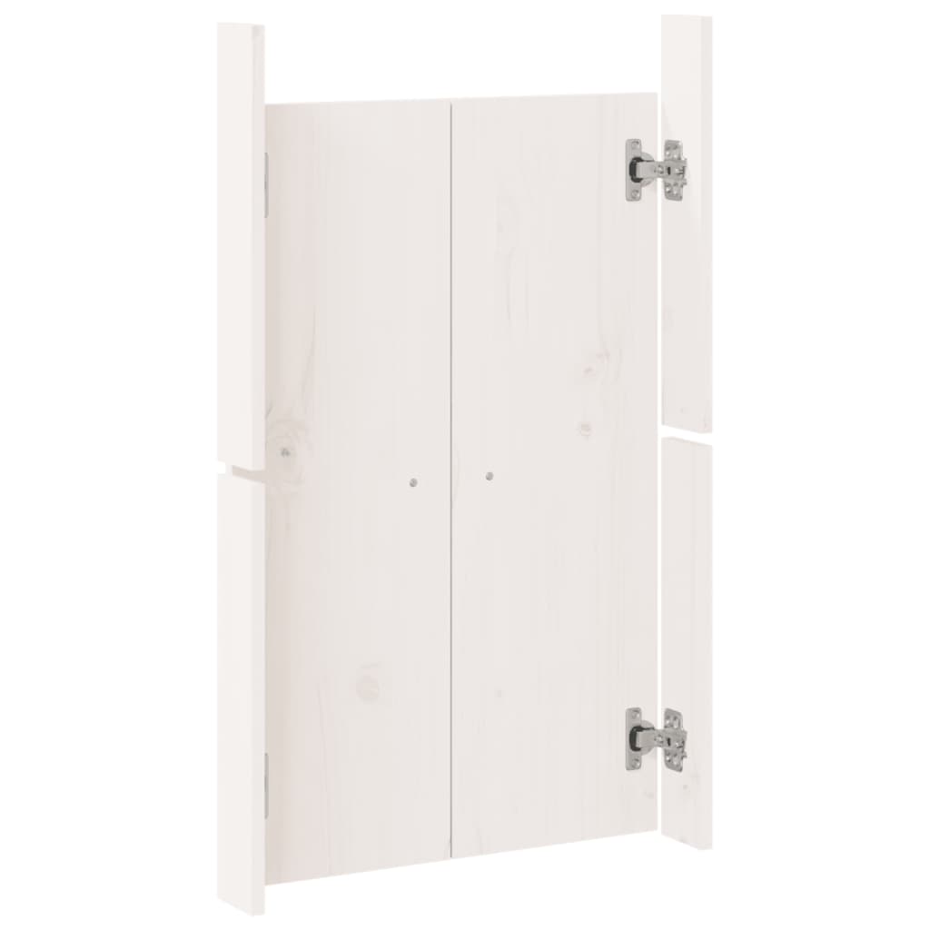 Låger til udekøkken hvid 50x9x82 cm massiv fyrretræ