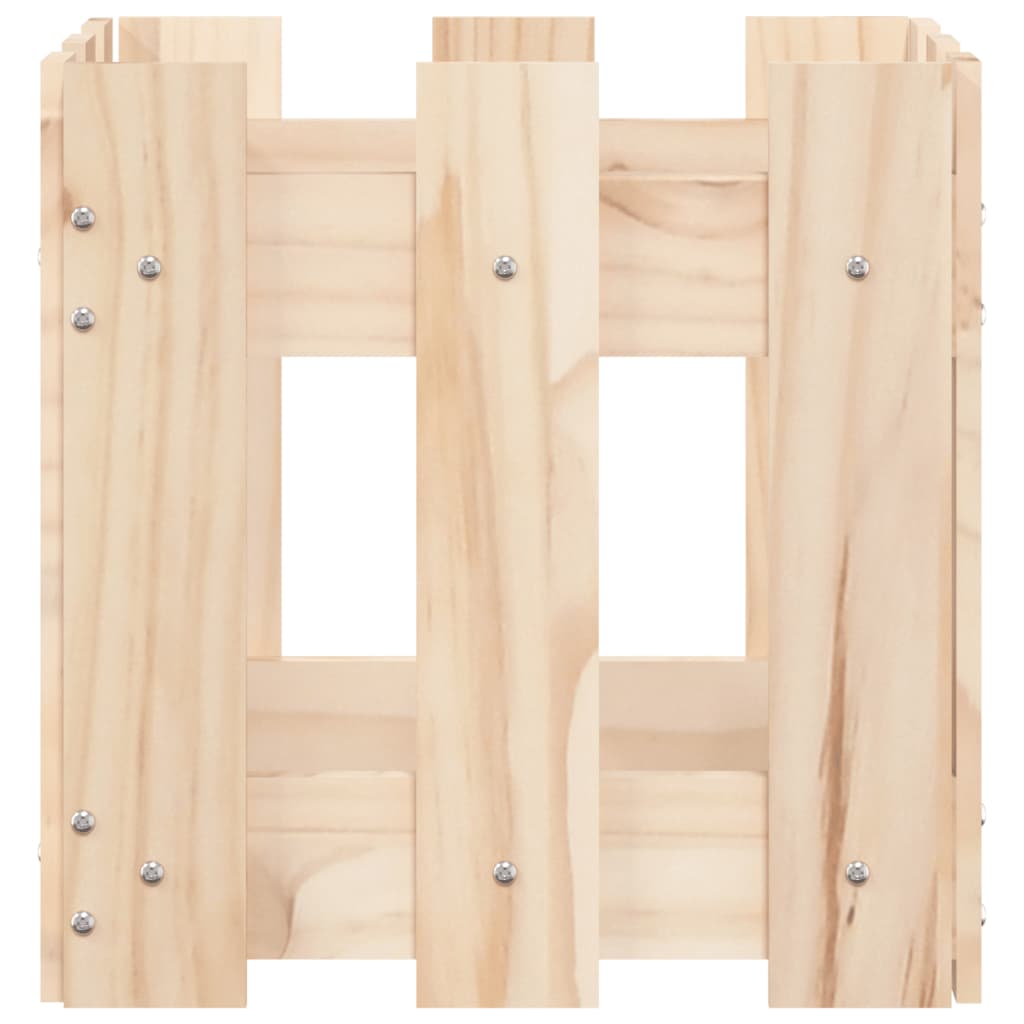 Plantekasse stakit design 30x30x30 cm massivt fyrretræ