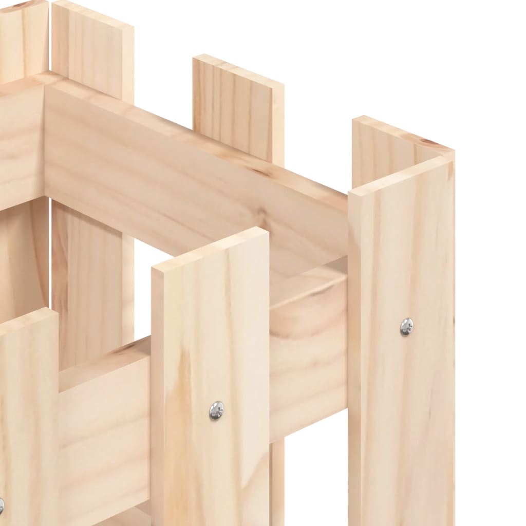 Plantekasse stakit design 30x30x30 cm massivt fyrretræ