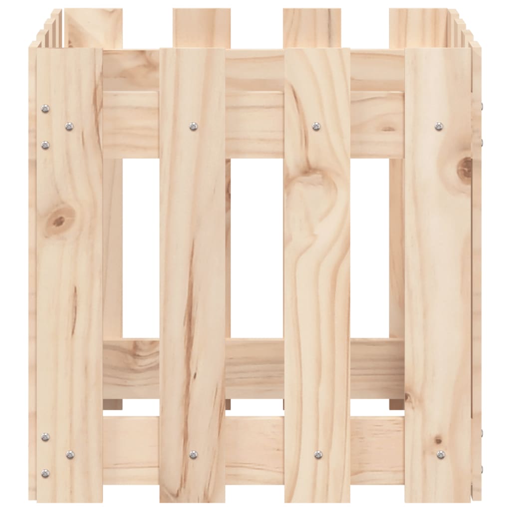 Plantekasse stakit design 40x40x40 cm massivt fyrretræ