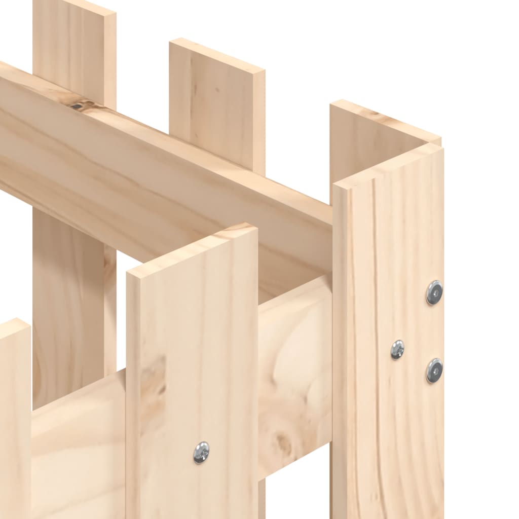 Plantekasse stakit design 60x60x60 cm massivt fyrretræ