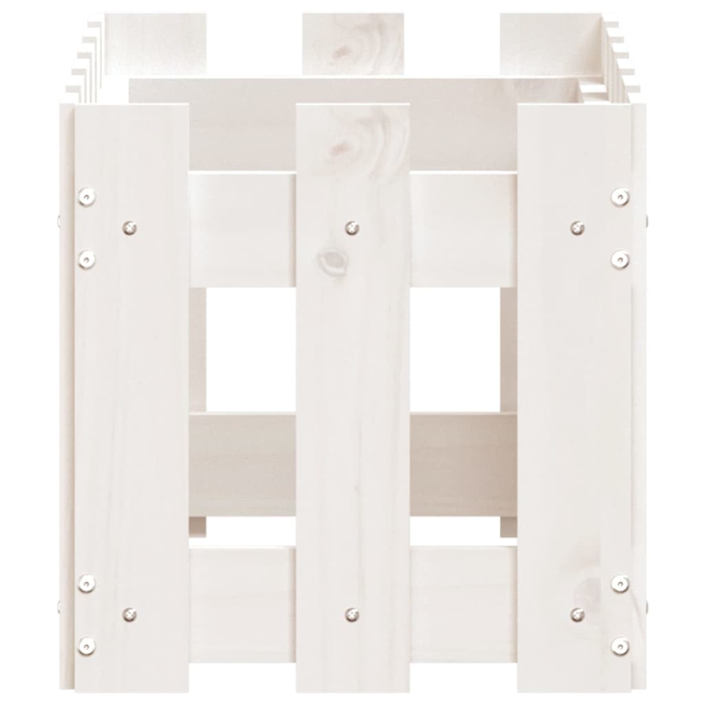 Plantekasse stakhegn Design Hvid 60x30x30 cm Fyrretræ