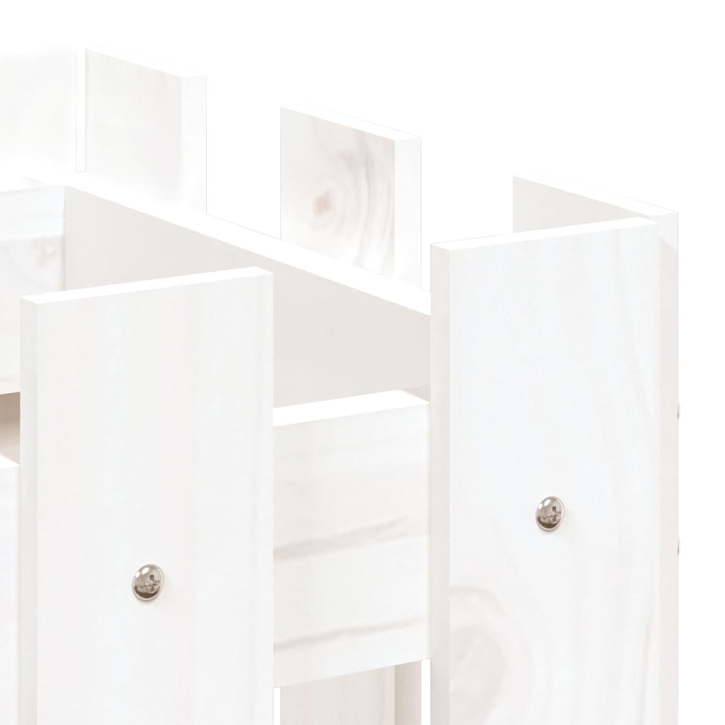 Plantekasse stakhegn Design Hvid 60x30x30 cm Fyrretræ