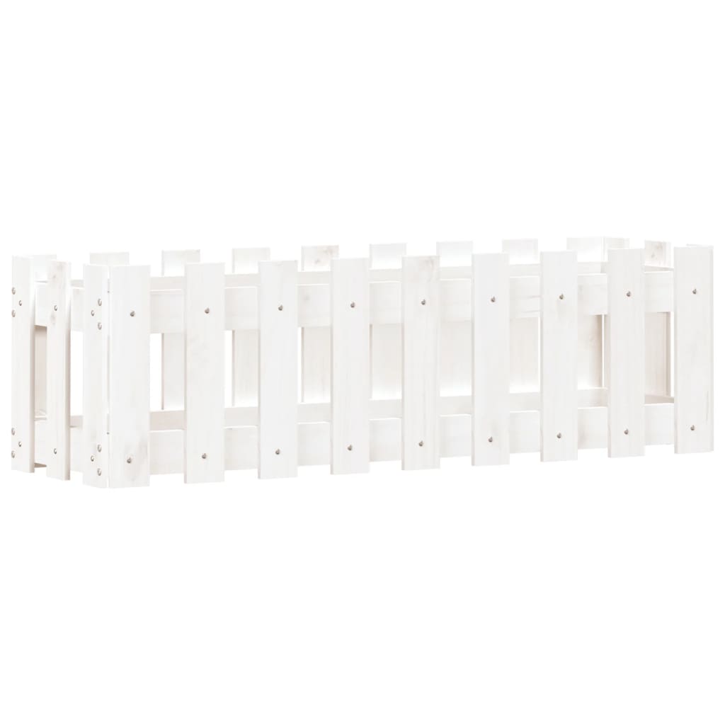 Højseng stakhegn Design Hvid 100x30x30 cm Massiv fyrretræ