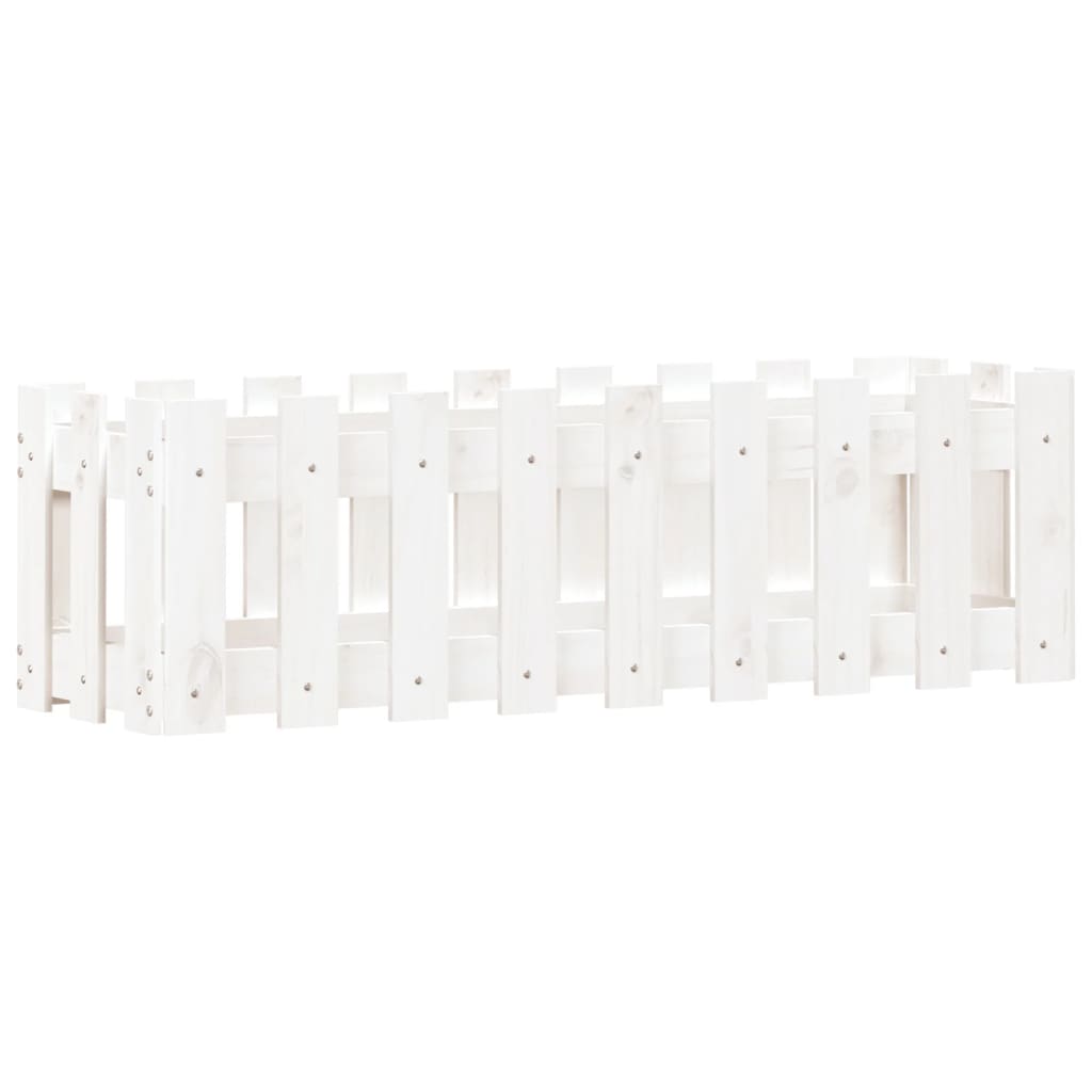 Højseng stakhegn Design Hvid 100x30x30 cm Massiv fyrretræ