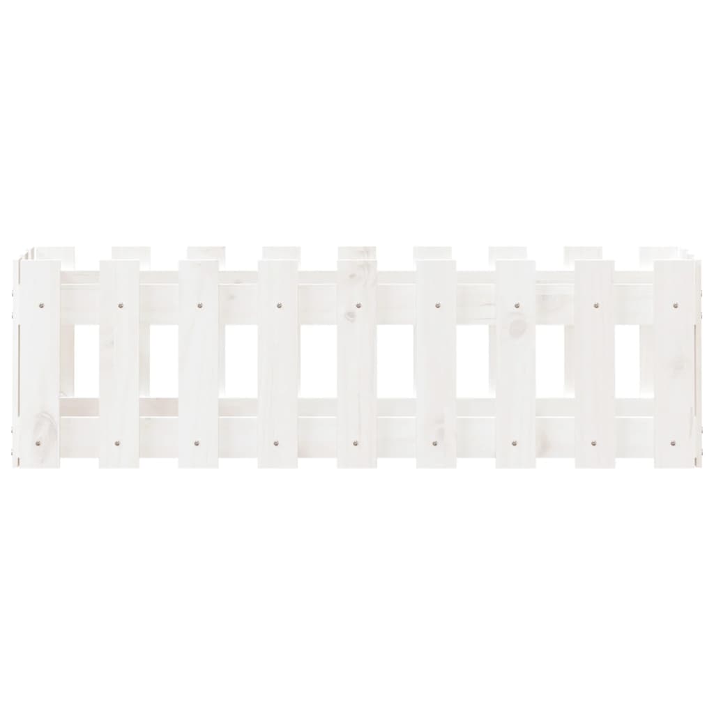 Højseng stakhegn Design Hvid 100x30x30 cm Massiv fyrretræ