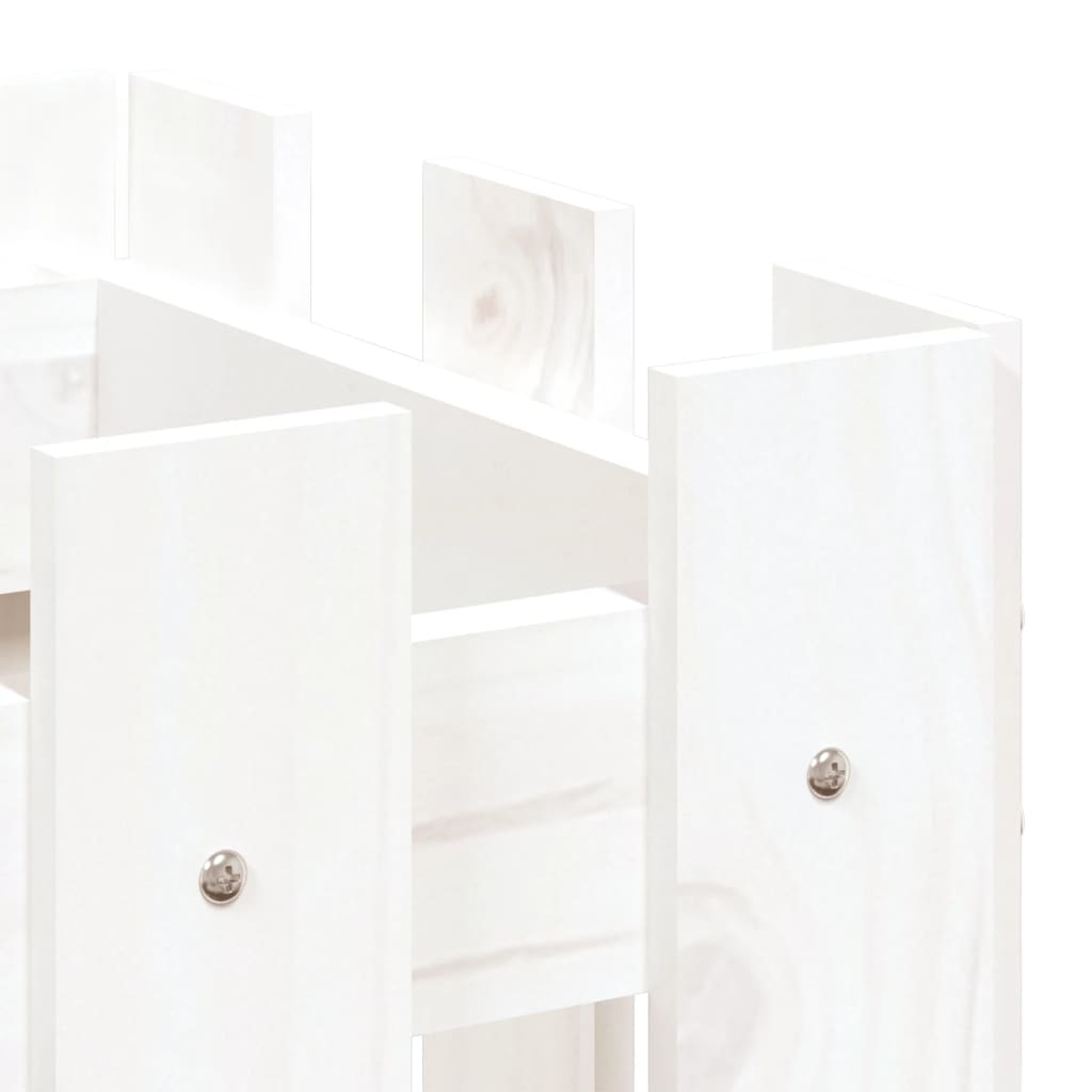 Højseng stakhegn Design Hvid 100x30x30 cm Massiv fyrretræ