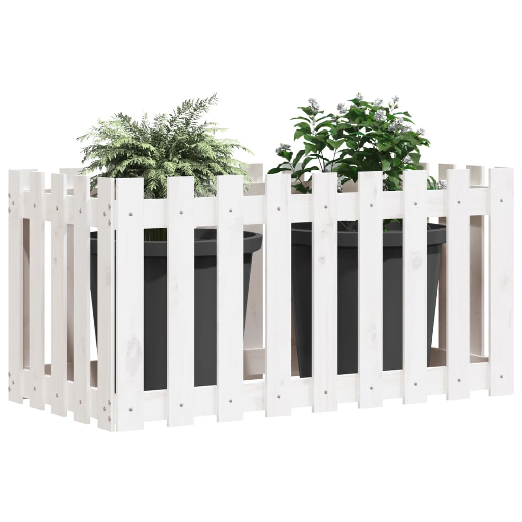 Højseng stakhegn Design Hvid 100x50x50 cm Massiv Fyr
