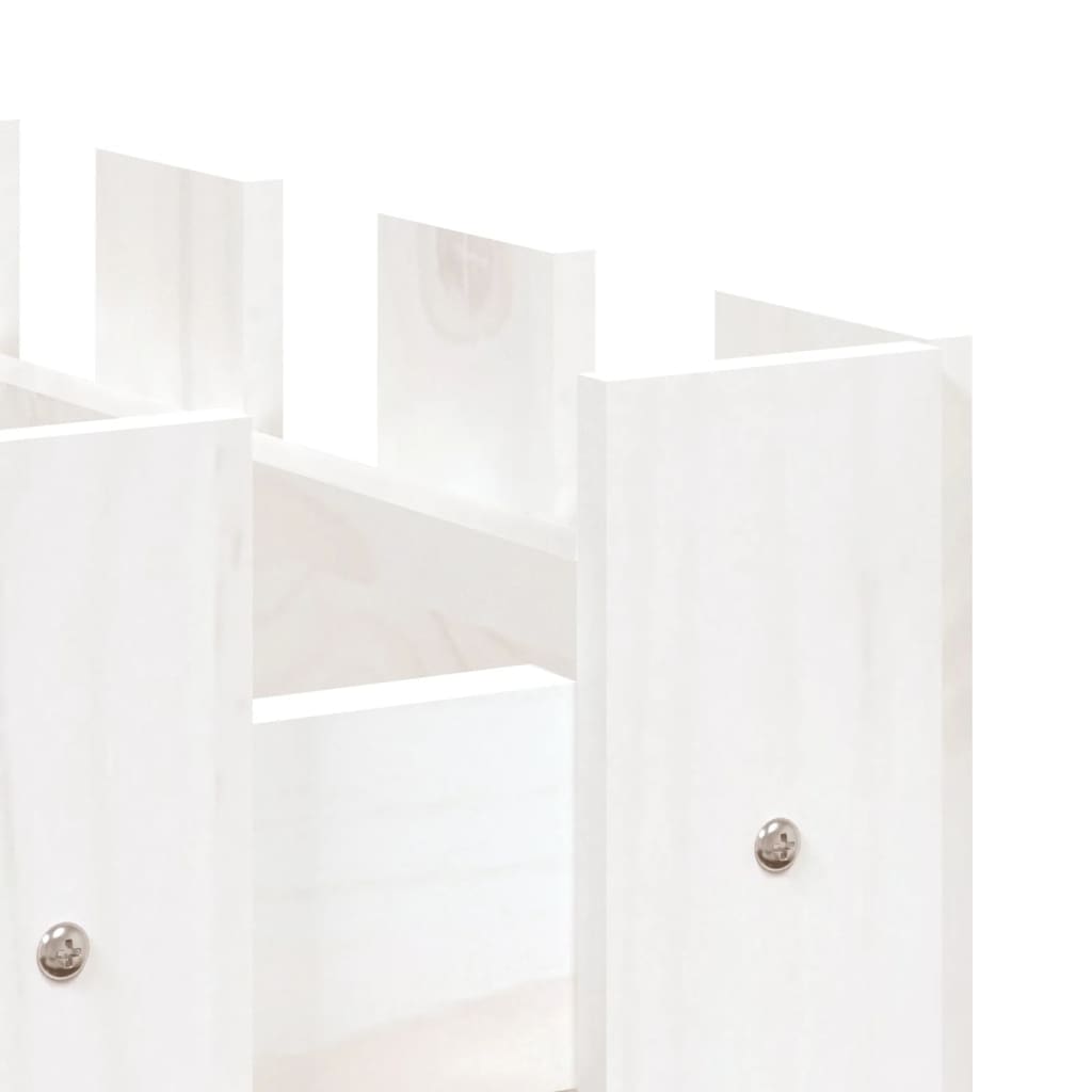 Højseng stakhegn Design Hvid 100x50x50 cm Massiv Fyr