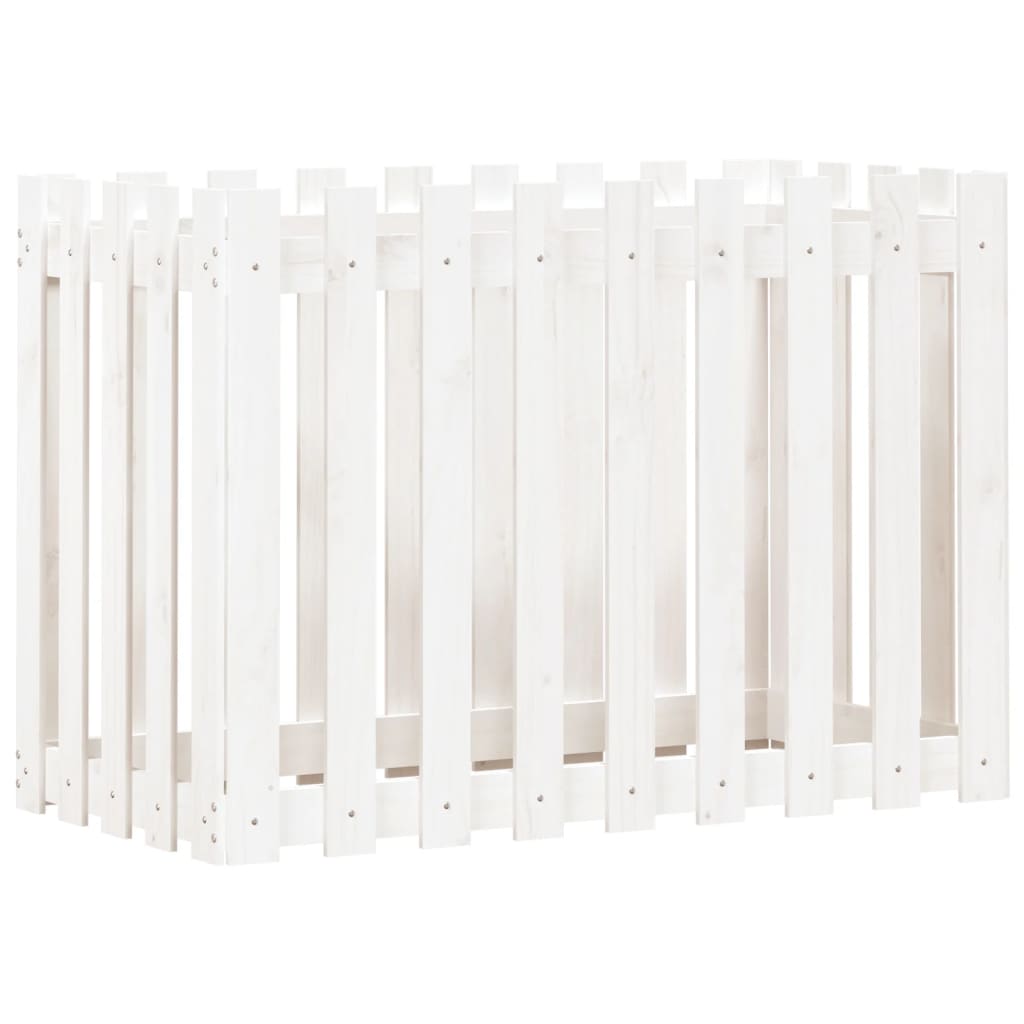 Højseng stakhegn Design Hvid 100x50x70 cm Massiv fyrretræ