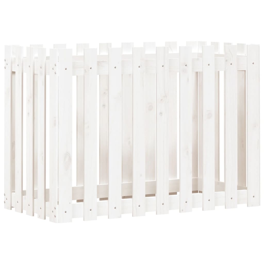 Højseng stakhegn Design Hvid 100x50x70 cm Massiv fyrretræ