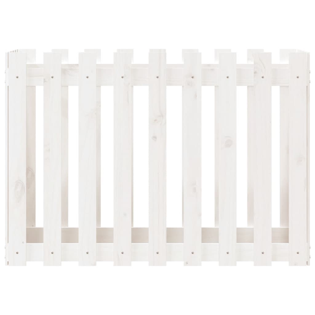 Højseng stakhegn Design Hvid 100x50x70 cm Massiv fyrretræ