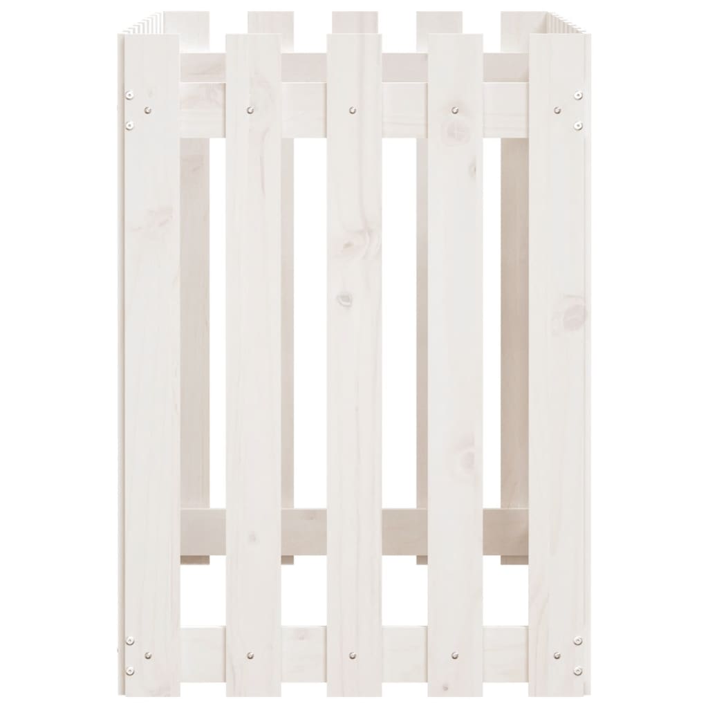 Højseng stakhegn Design Hvid 100x50x70 cm Massiv fyrretræ
