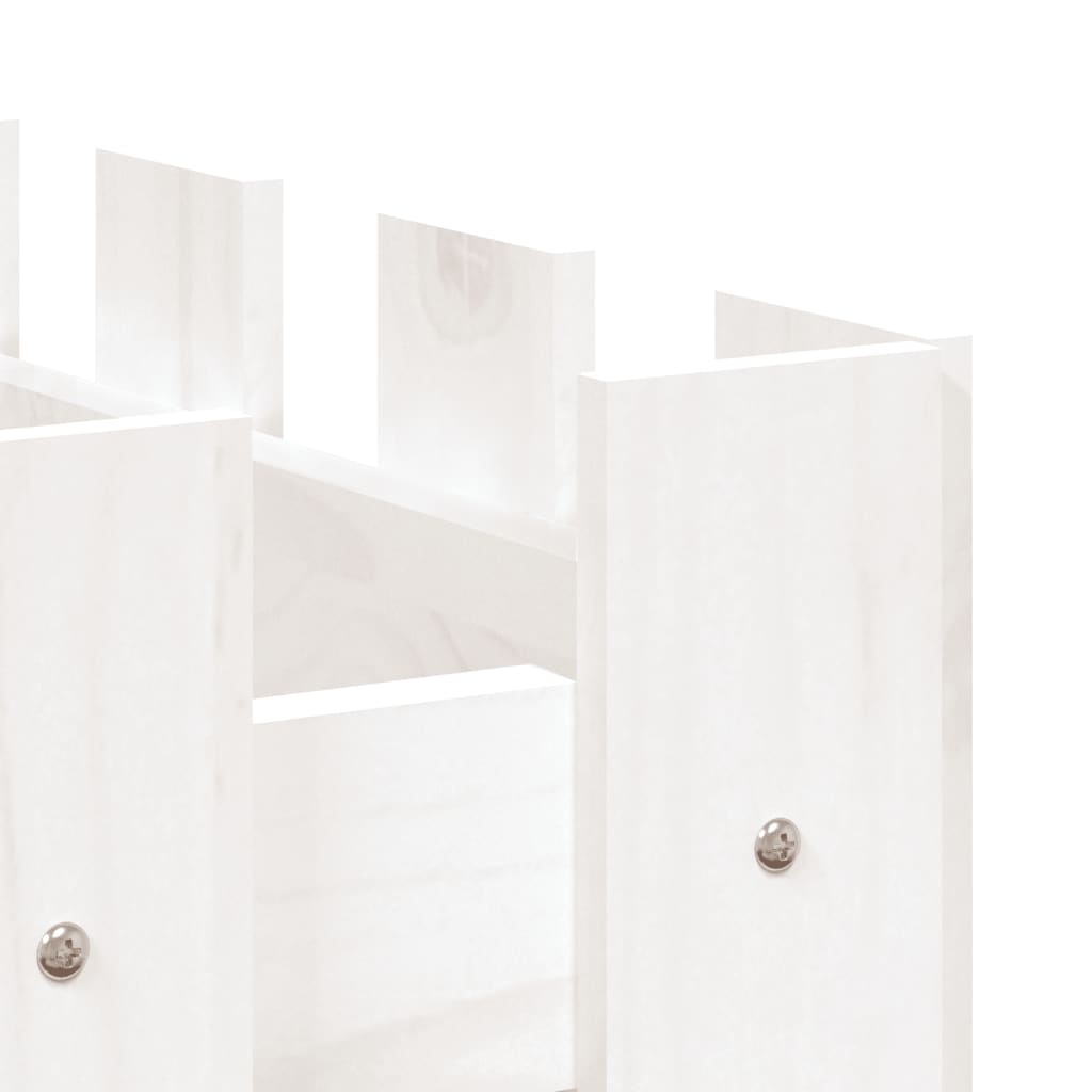 Højseng stakhegn Design Hvid 100x50x70 cm Massiv fyrretræ
