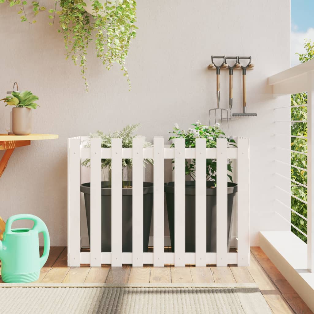 Højseng stakhegn Design Hvid 100x50x70 cm Massiv fyrretræ