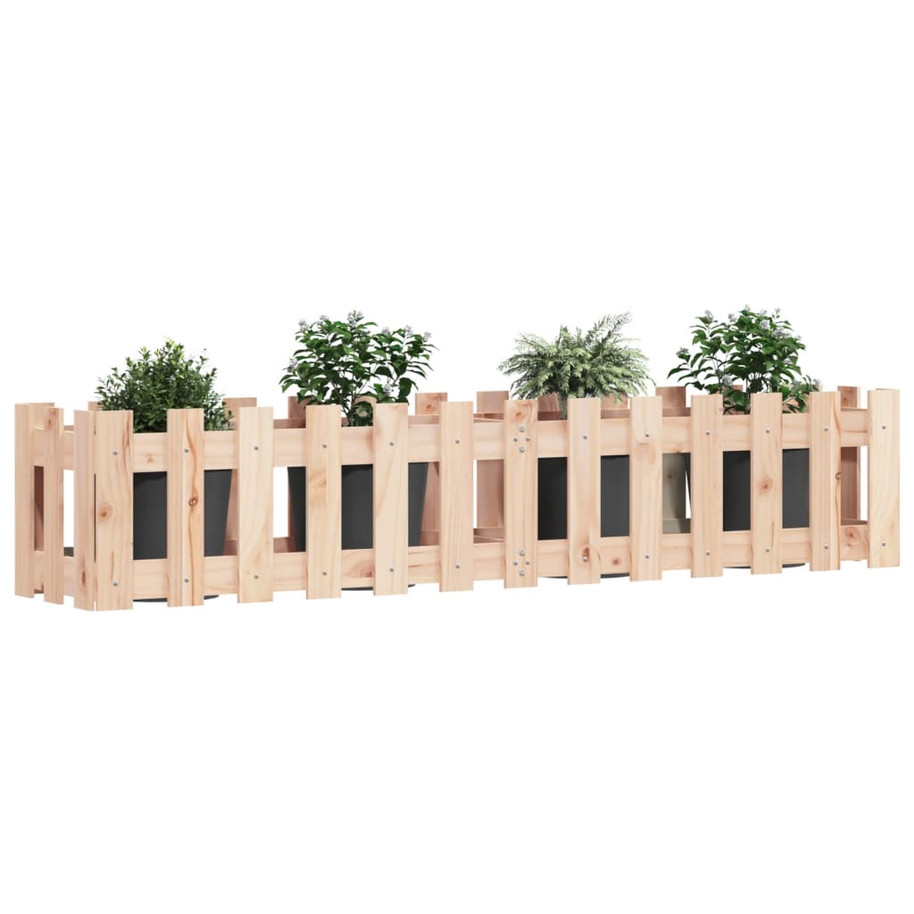Højsengs stakit design 150x30x30 cm massivt fyrretræ