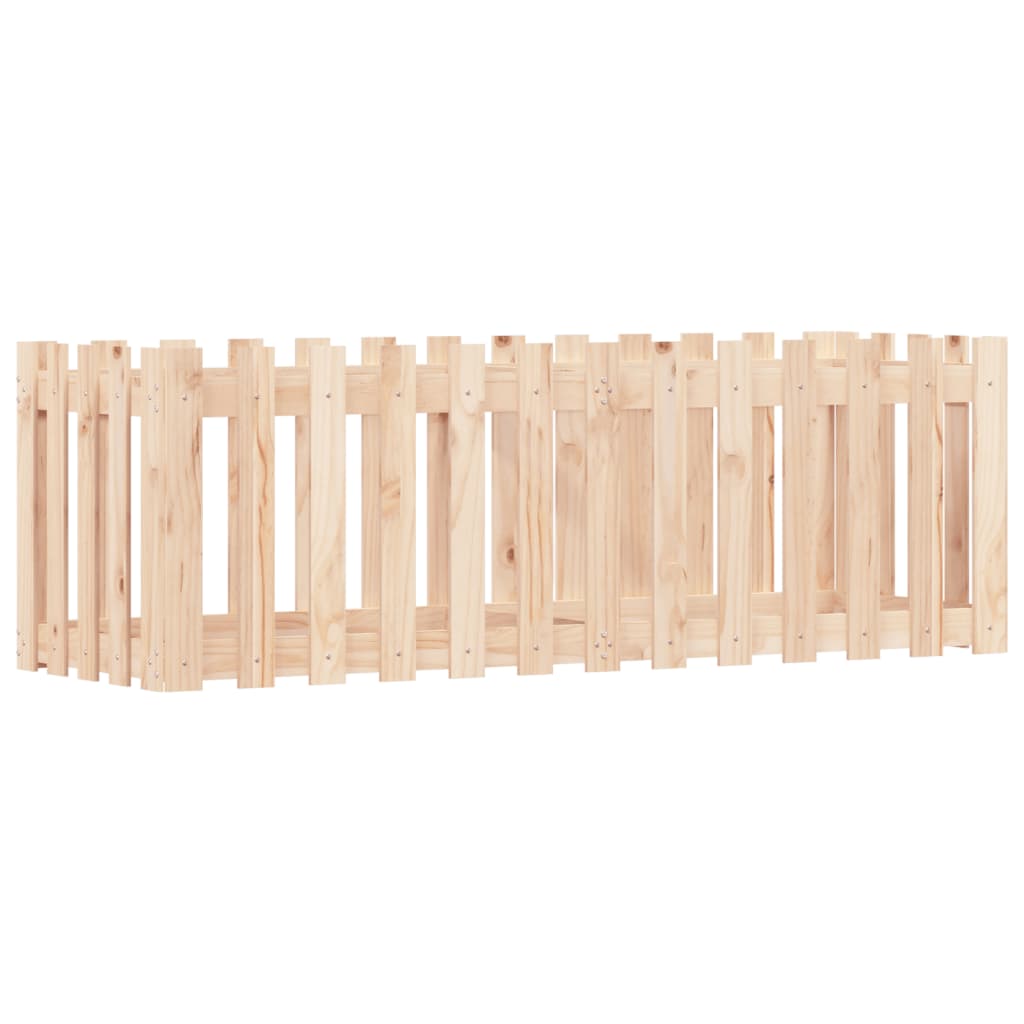 Højbede stakit design 150x50x50 cm massivt fyrretræ