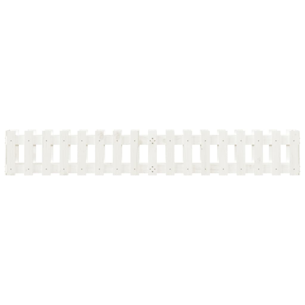 Højseng stakhegn Design Hvid 200x30x30 cm Massiv fyrretræ