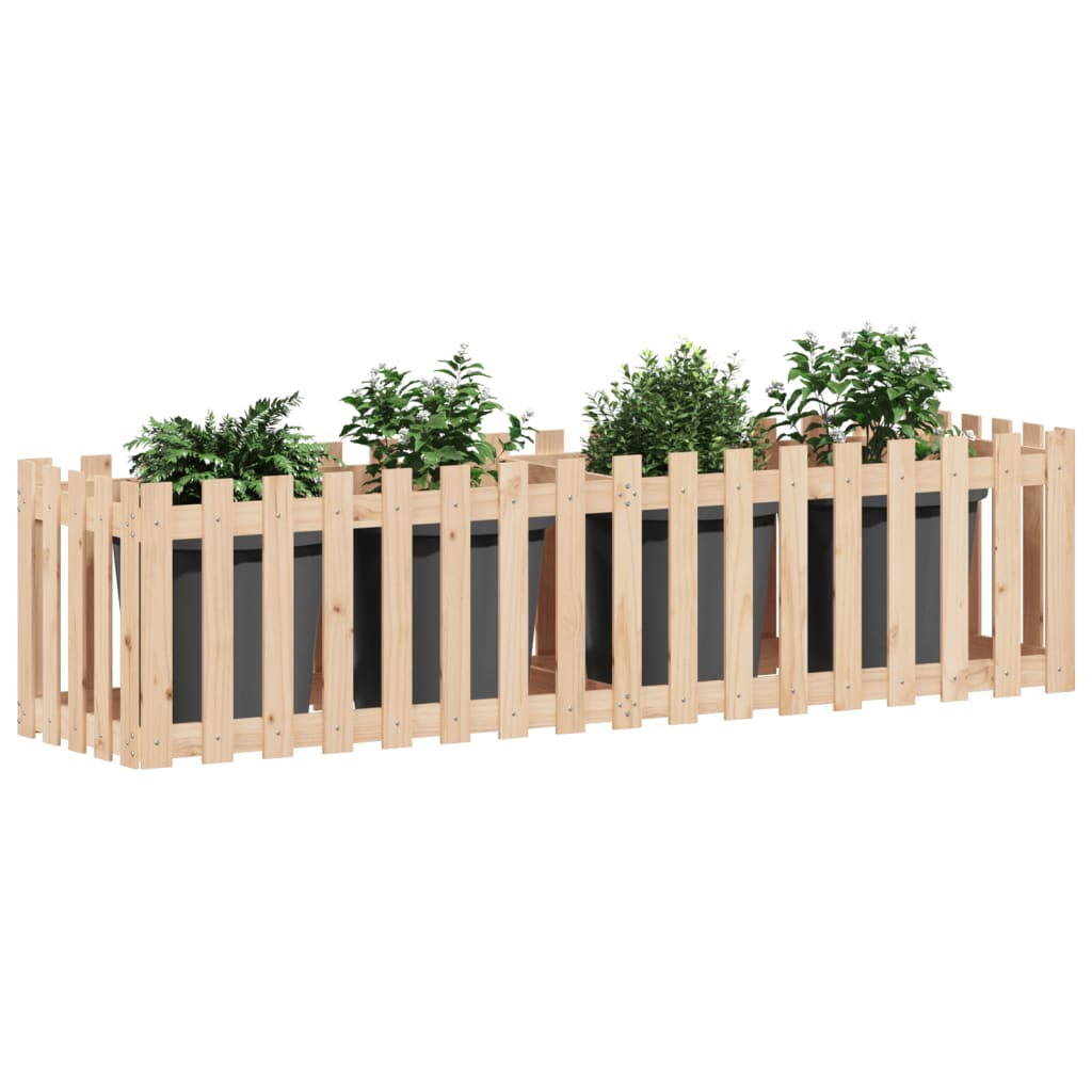 Højsengs stakit design 200x50x50 cm massivt fyrretræ