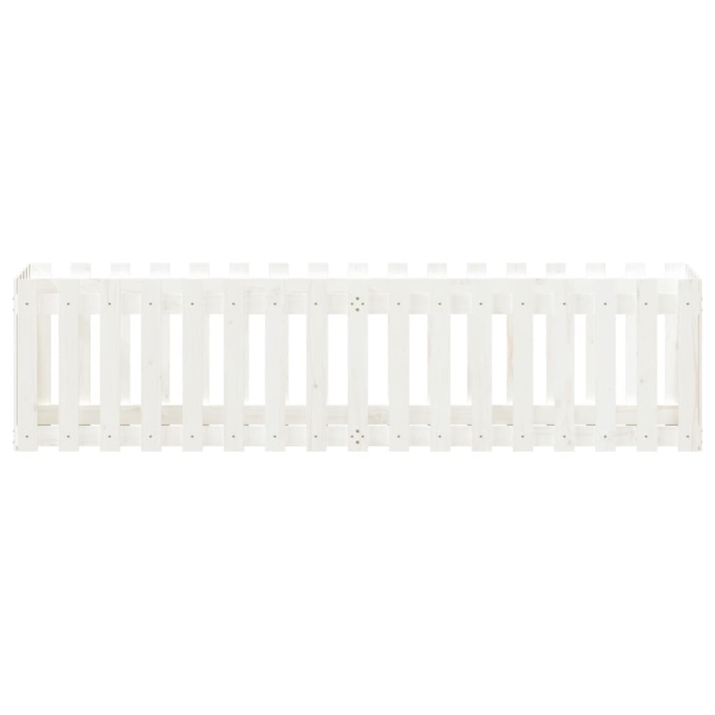 Højseng stakhegn Design Hvid 200x50x50 cm Massiv Fyr