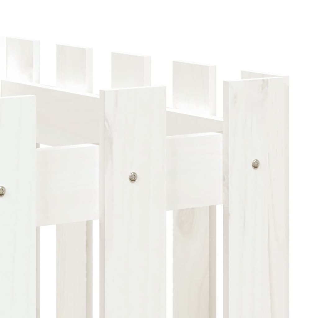 Højseng stakhegn Design Hvid 200x50x50 cm Massiv Fyr