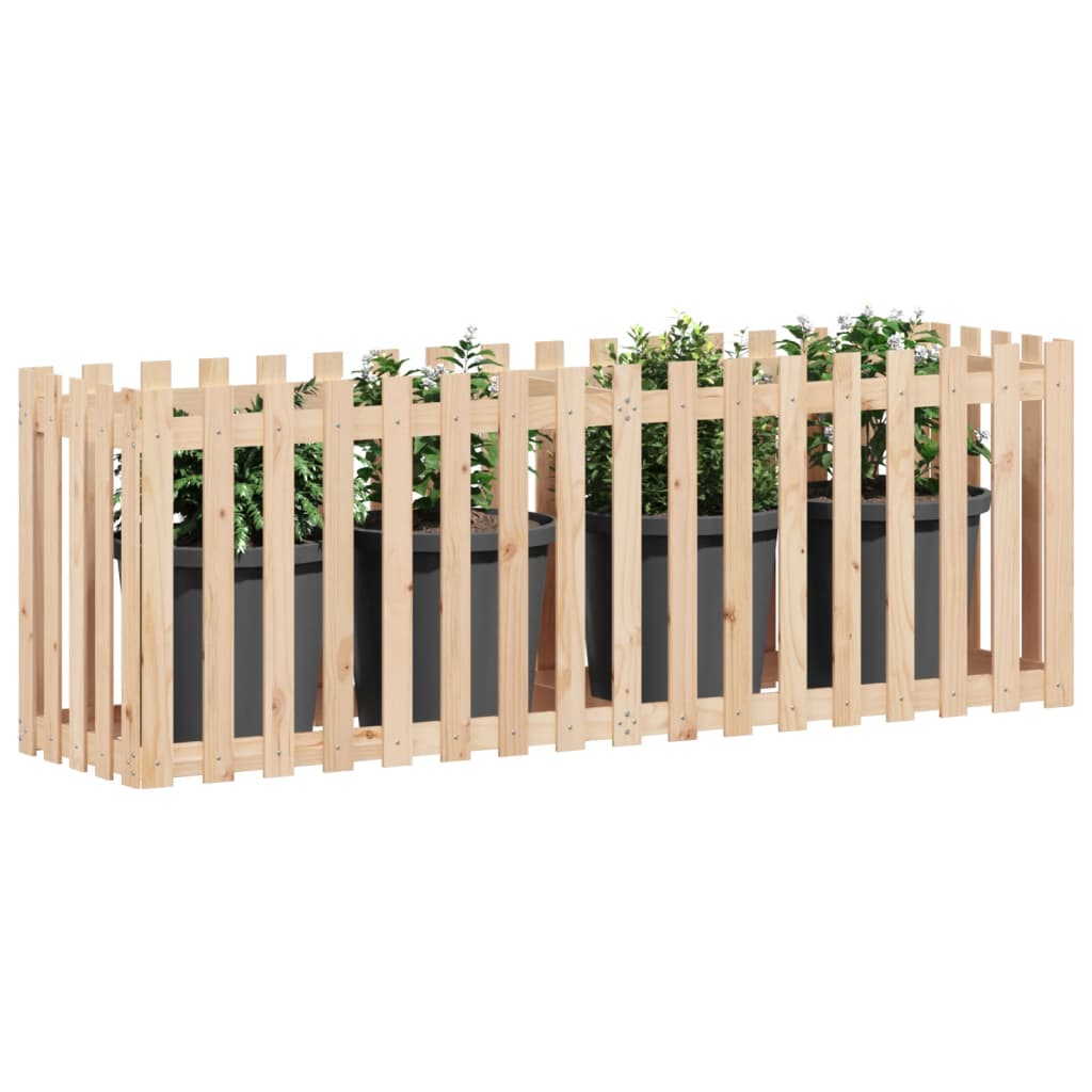 Højsengs stakit design 200x50x70 cm massivt fyrretræ