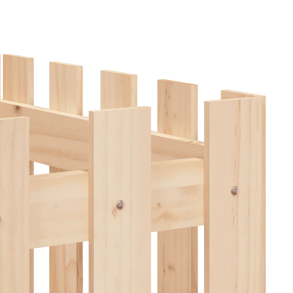 Højsengs stakit design 200x50x70 cm massivt fyrretræ