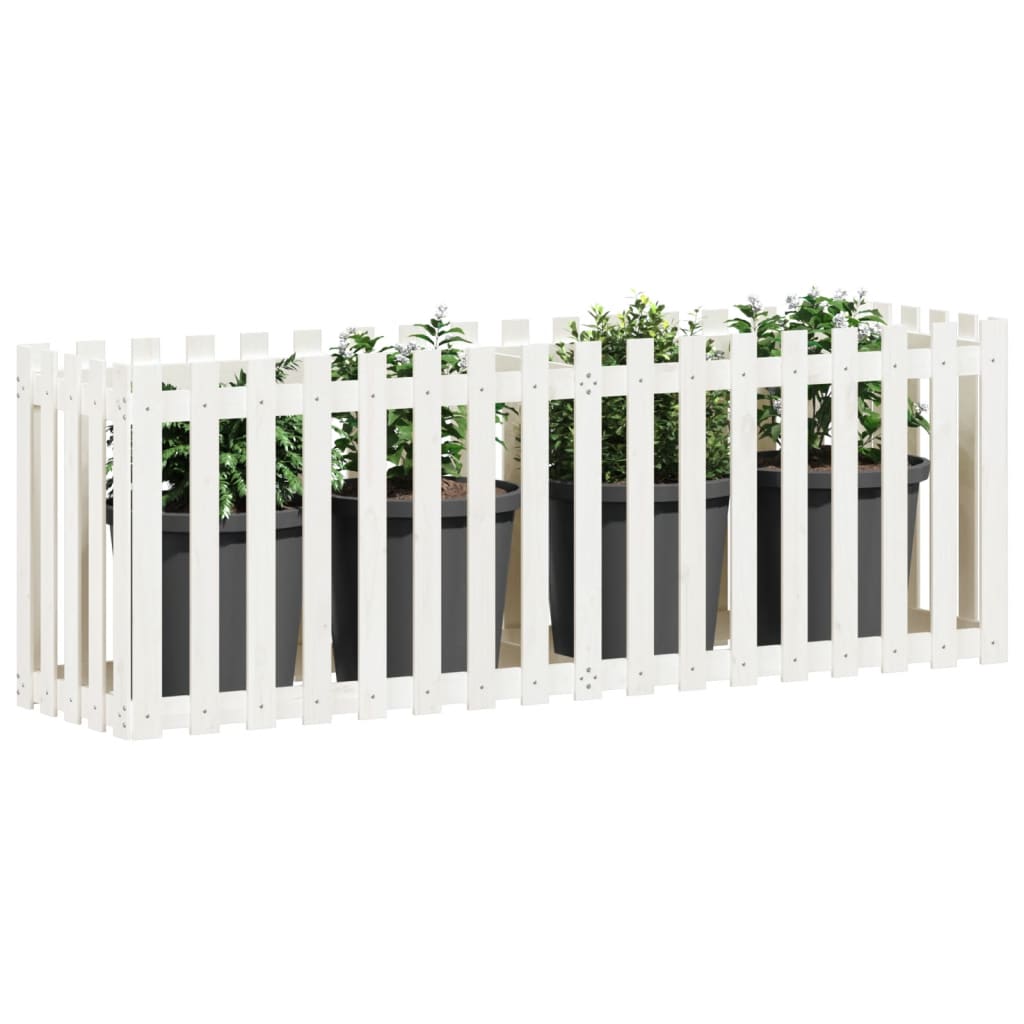 Højseng stakhegn Design Hvid 200x50x70 cm Massiv fyrretræ