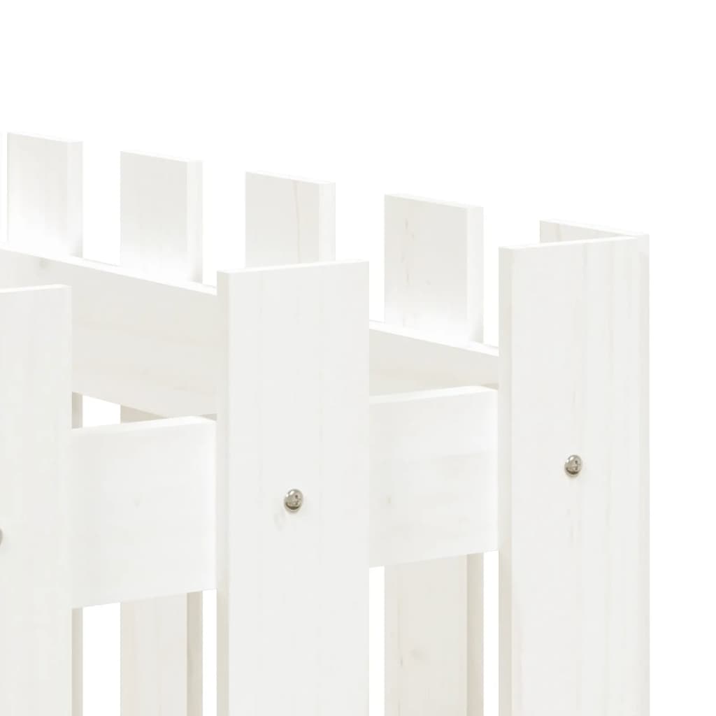 Højseng stakhegn Design Hvid 200x50x70 cm Massiv fyrretræ