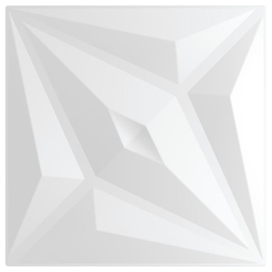 Wandpaneele 12 Stk. Weiß 50x50 cm XPS 3 m² Stern