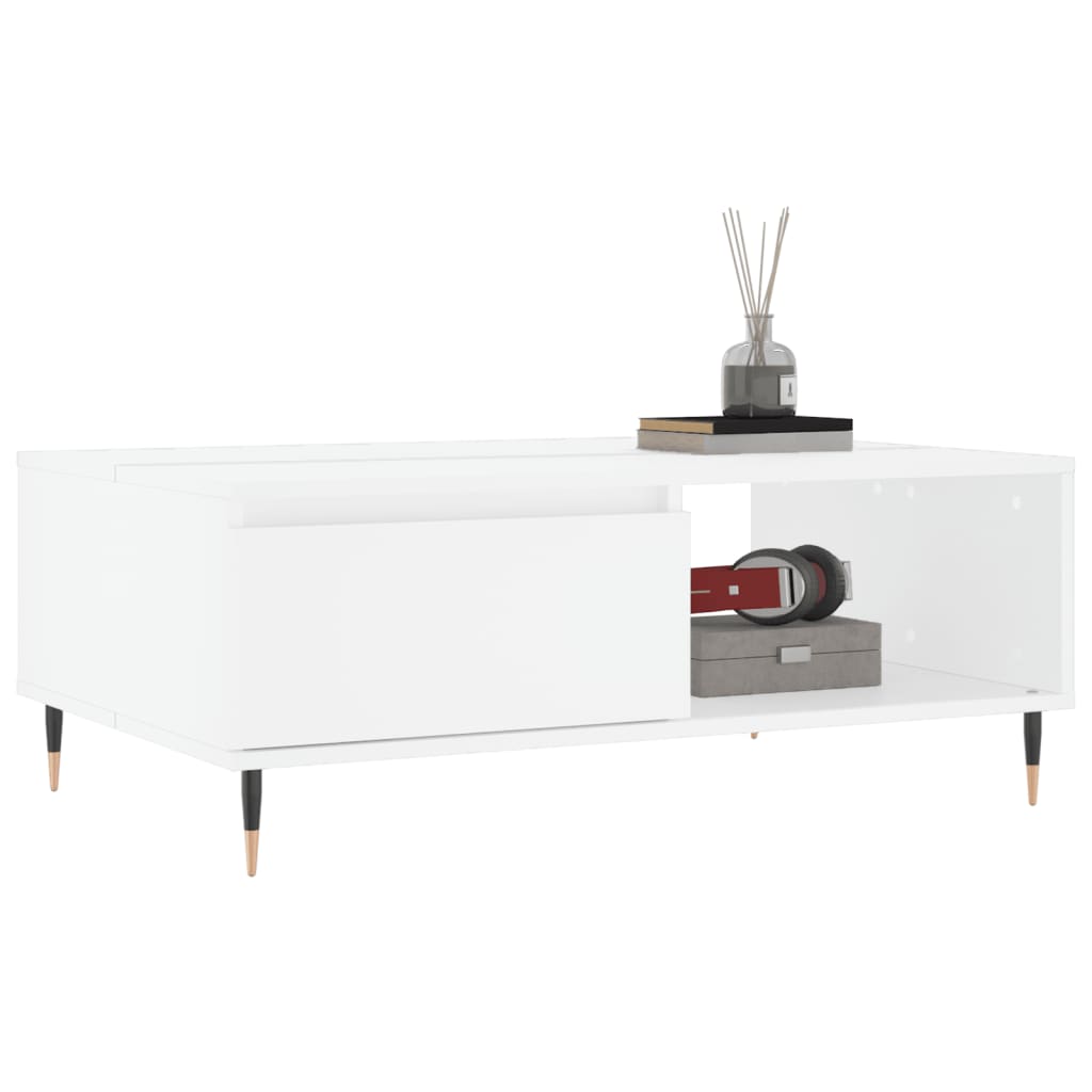 Sofabord Hvid 90x60x35 cm Træ Materiale