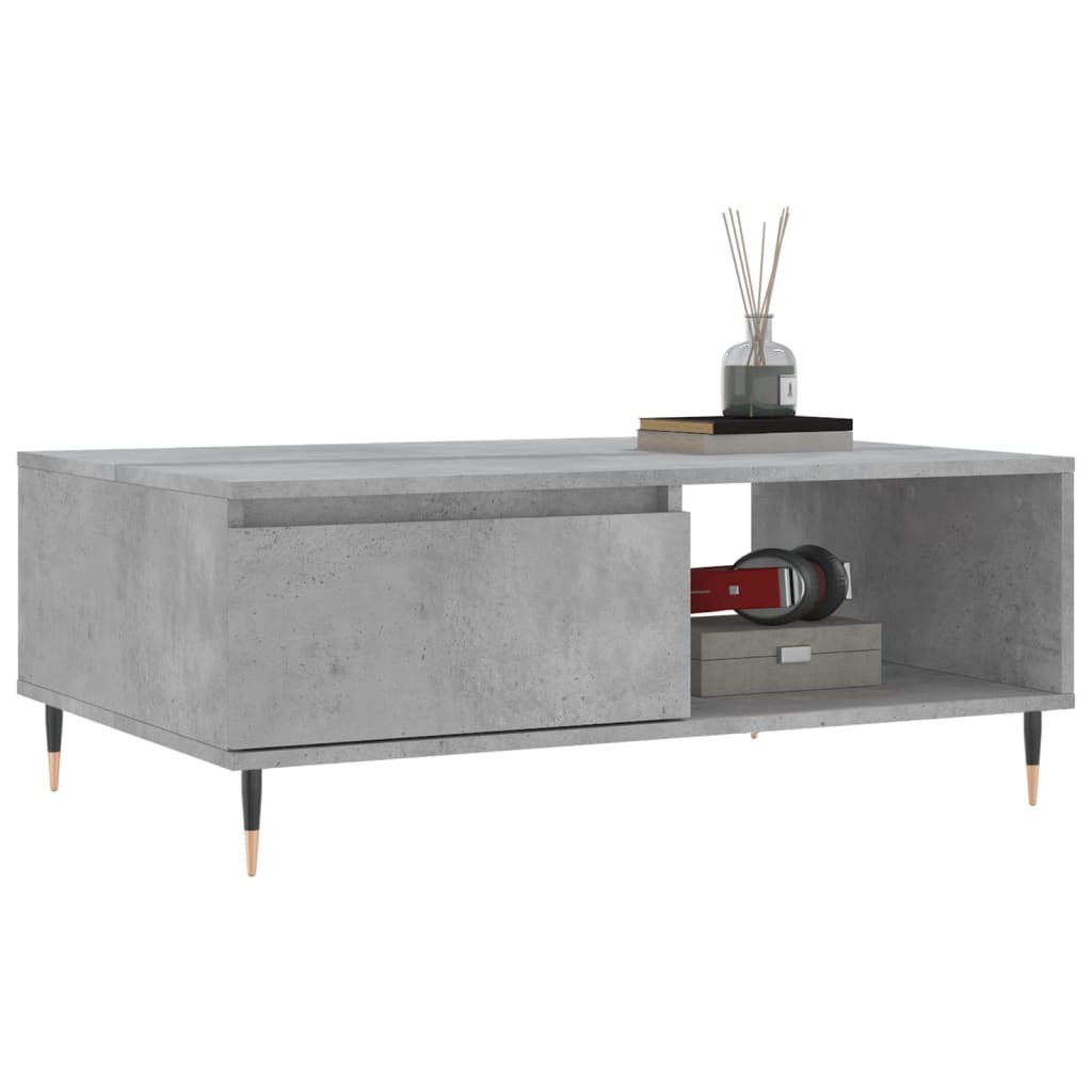 Sofabord betongrå 90x60x35 cm træmateriale