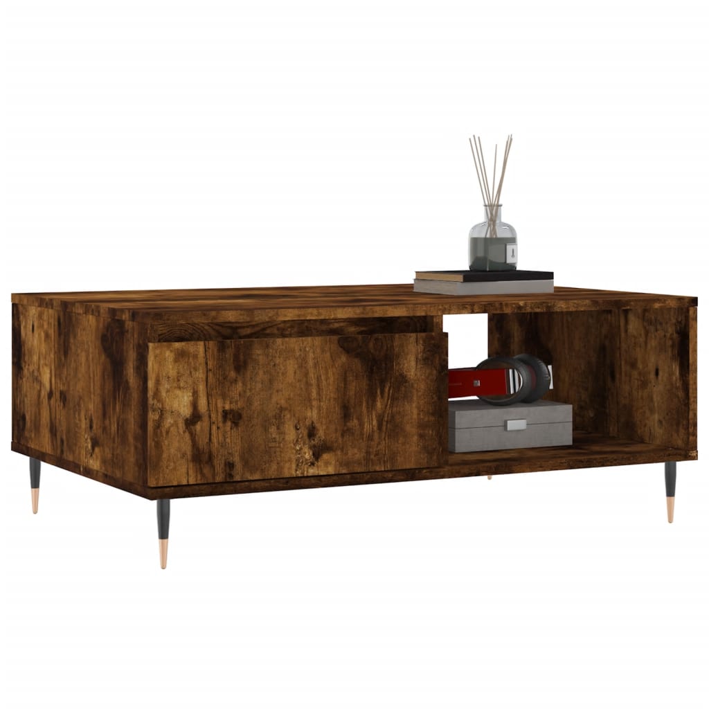 Sofabord røget eg 90x60x35 cm træmateriale