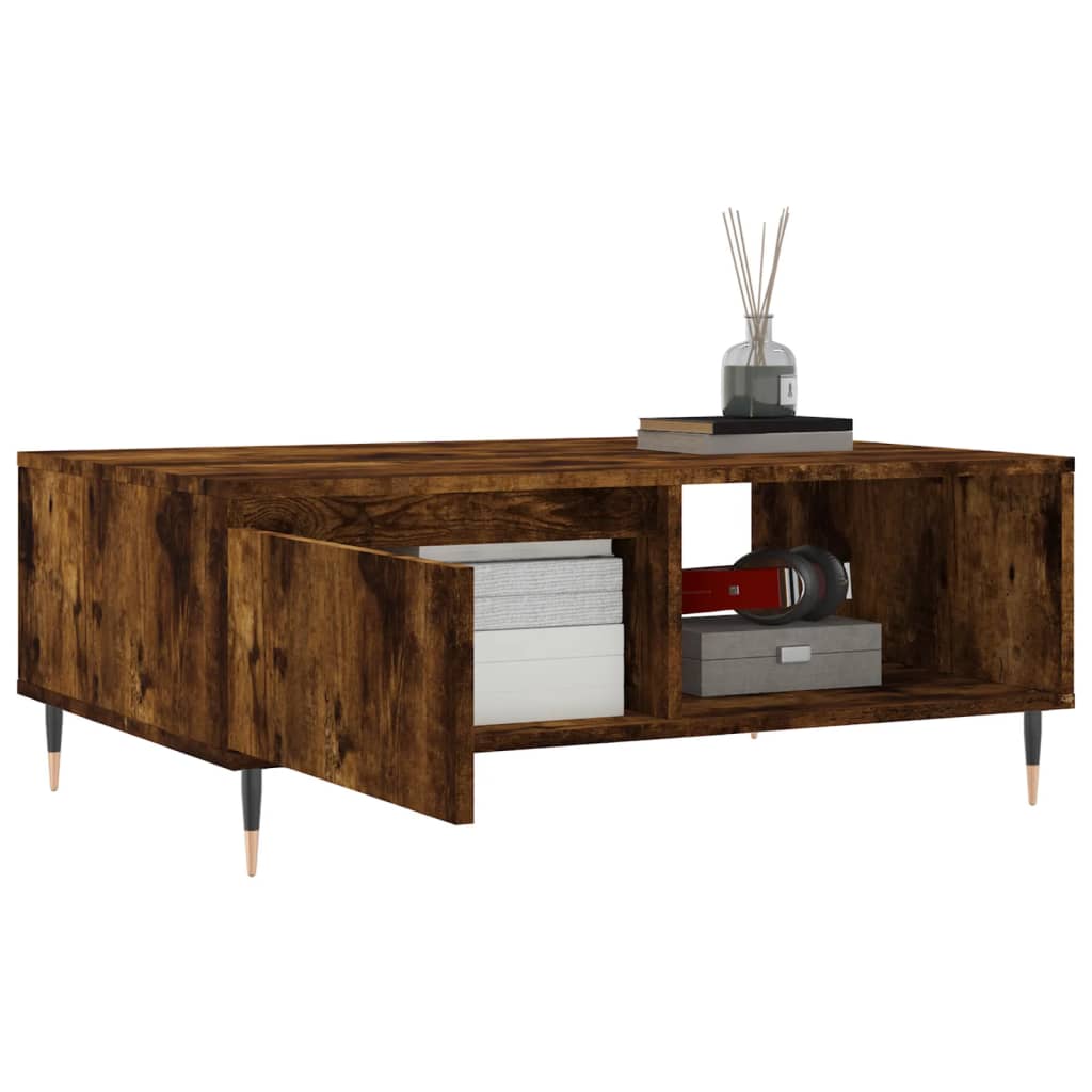 Sofabord røget eg 90x60x35 cm træmateriale
